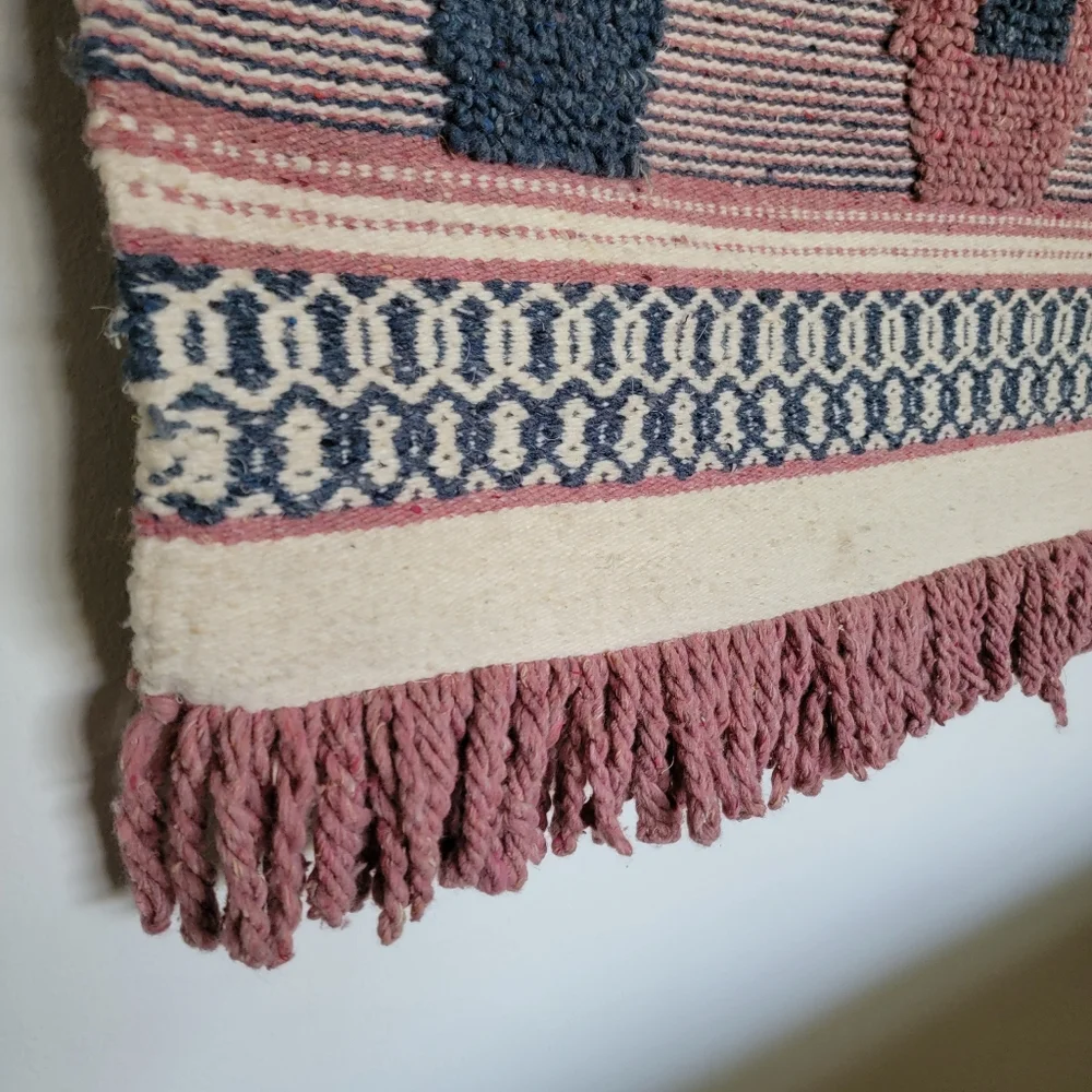 VTG Southwestern Woven Tapestry Wall Hanging Fiber Art Textile Saguaro Western